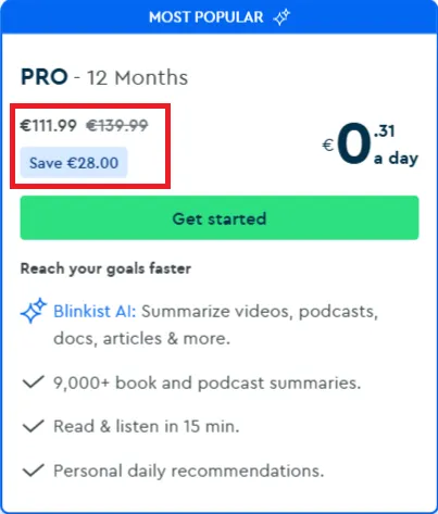 Blinkist 20% off coupons